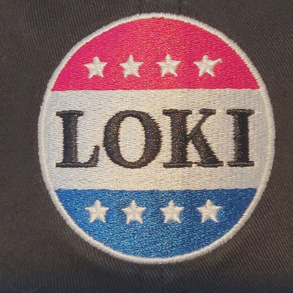 Marvel Dad Cap President Loki Adjustable Strapback Embroidered Patch OSFM New - Picture 3 of 12